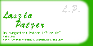 laszlo patzer business card